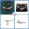 Stones and Minerals. Jewelry Set Bracelet Necklace 5 Multicolored Tourmaline Beads 8 Mm. Customizable Size.