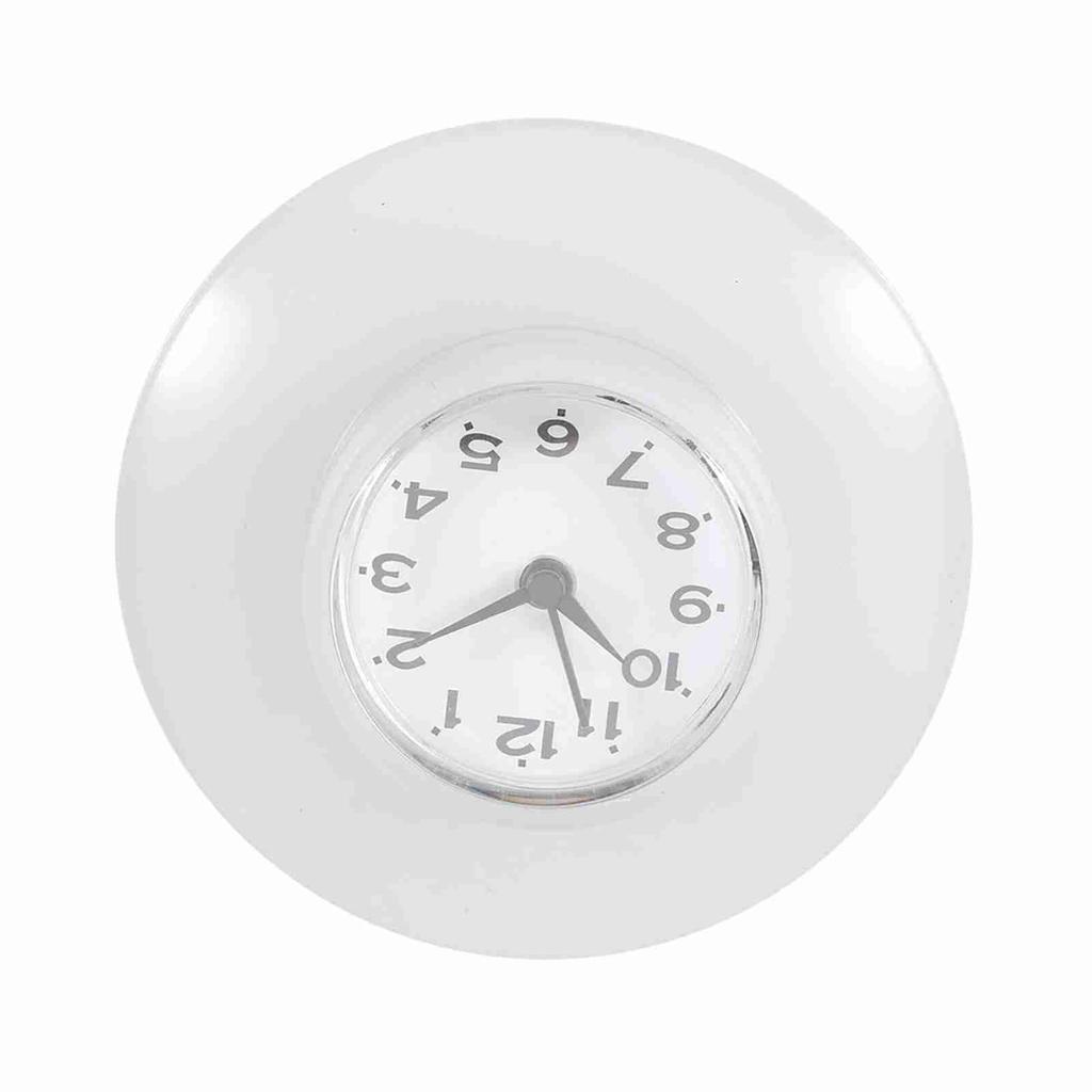 Ванная Кухня Зеркало Присоска Настенные Часы Душ Водонепроницаемые Кварцевые Часы Украшения Белый