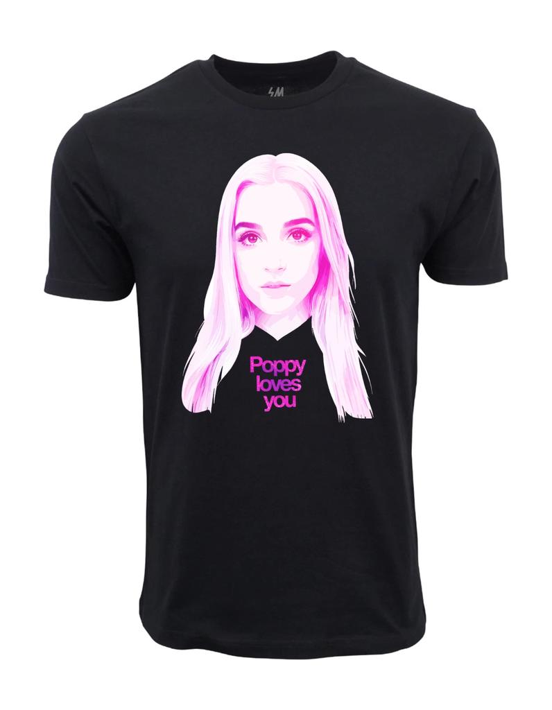 Men's and Women's T-shirts Poppy Loves You Graphic