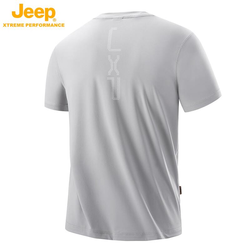 Jeep Мужская футболка с коротким рукавом из ледяного шелка, быстросохнущая