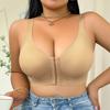 European and American Large Size Bra Sports Bra Shockproof and Anti-sagging Front Buckle Gathered Large Chest Small Bra