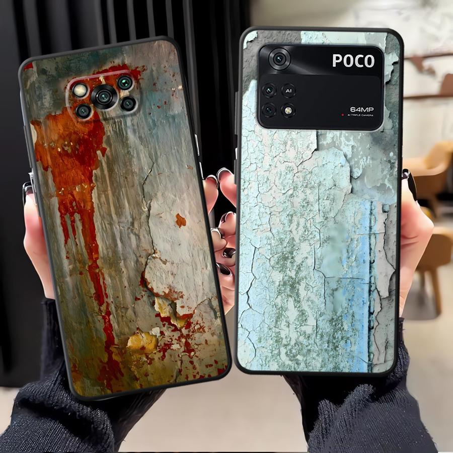 Чехол для телефона Xiaomi Poco M5 F3 F4 F5 M3 M4 Pro X3 X4 X5 C50 C51 C65 Ретро Ржавые пятна