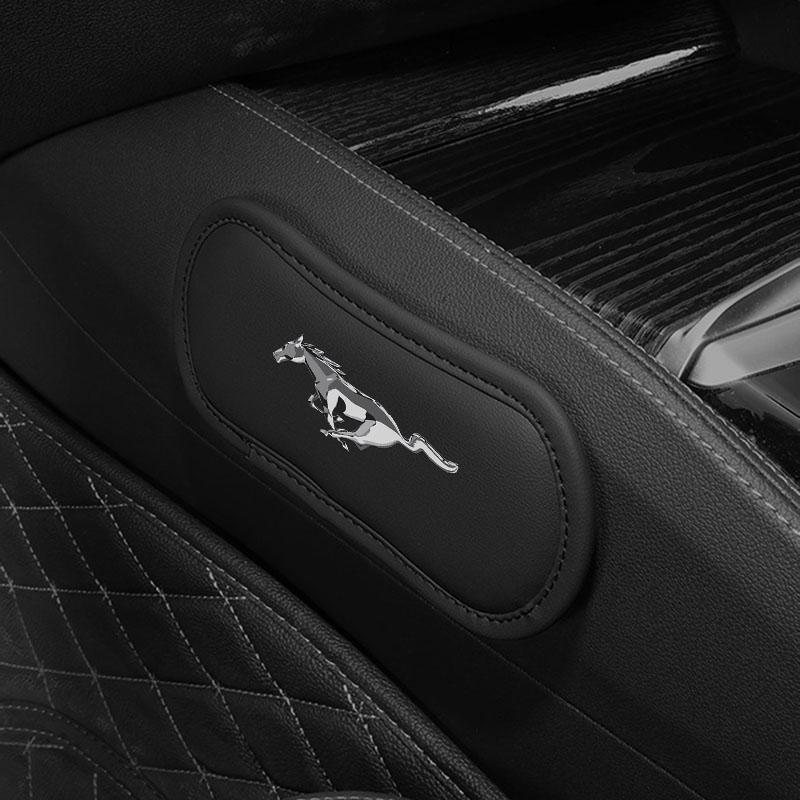 Кожаная автомобильная подушка, автомобильный наколенник, эластичная подушка для ног из пены с памятью для Ford Focus mk2 mk3 Fiesta mk7 Ranger Mondeo mk4 S-MAX Kuga Mustang