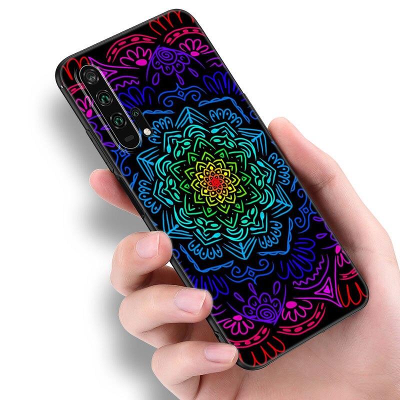 Чехол для телефона с узором Мандала для Huawei Honor 7A 8A 9X 20 Pro 8 10X Lite 9A 8C 9C 20E 7S 8S 20S 8X 10i 20i 30i, мягкий черный чехол