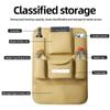 PU Leather Car Seat Back Organizer Universal Backseat Hanging Storage Bag Protector Auto Cup Mobile Phone Tissue Pockets Holder