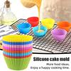 Silicone Cupcake Liners Reusable Cupcake Muffin Baking Cups High Temp Resistant Food Grade Cake Mold Gift for Baking Enthusiasts