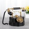 Telephone Model Tabletop Ornament Phone Iron Antique Desk Decoration Corded