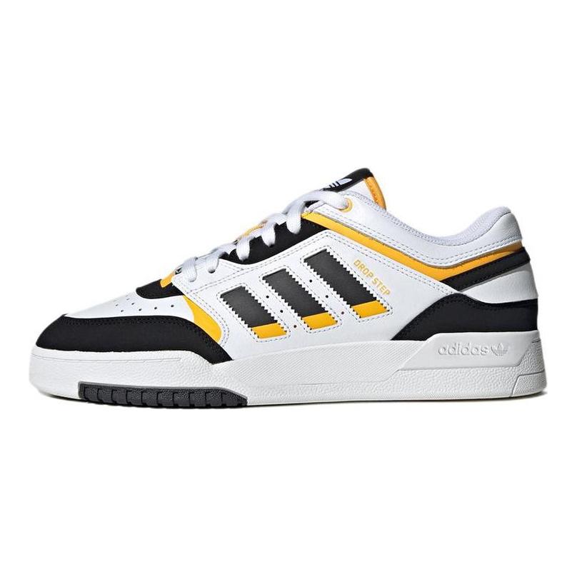 adidas Originals Drop Step Low Кожа Замша Нескользящие Износостойкие Легкие Низкие Кеды для Скейтбординга Унисекс Кроссовки Белый Черный Желтый GW9727