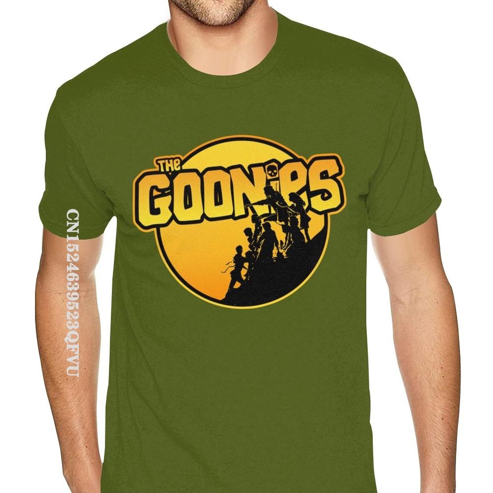 Оптовая продажа футболок The Goonies для мужчин, дешевые фирменные футболки в английском стиле для мужчин, мягкая хлопковая черная рубашка в английском стиле