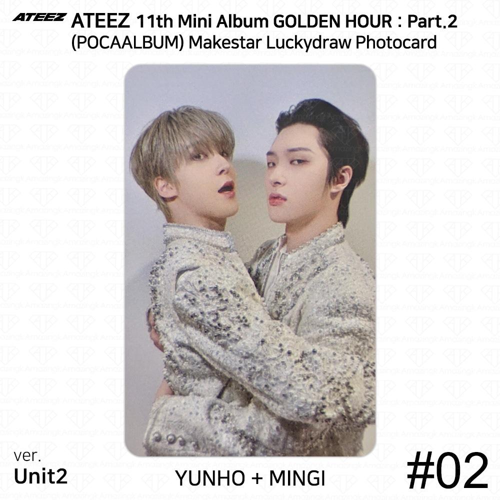 ATEEZ Золотой час. Часть 2. Makestar Pocaalbum Luckydraw Фотокарточка KPOP K-POP