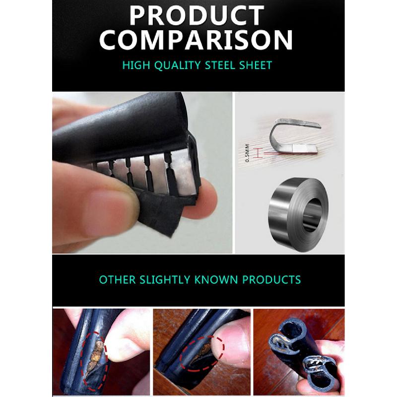 Новая 4м/13фт Резиновая Встроенная Нержавеющая Сталь Кромка Двери Автомобиля Капот Двигателя Багажник Уплотнительная Лента