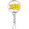 50/100 шт. Металлические брелки-кольца для ключей из нержавеющей стали с цепочкой, карабины, аксессуары для брелоков
