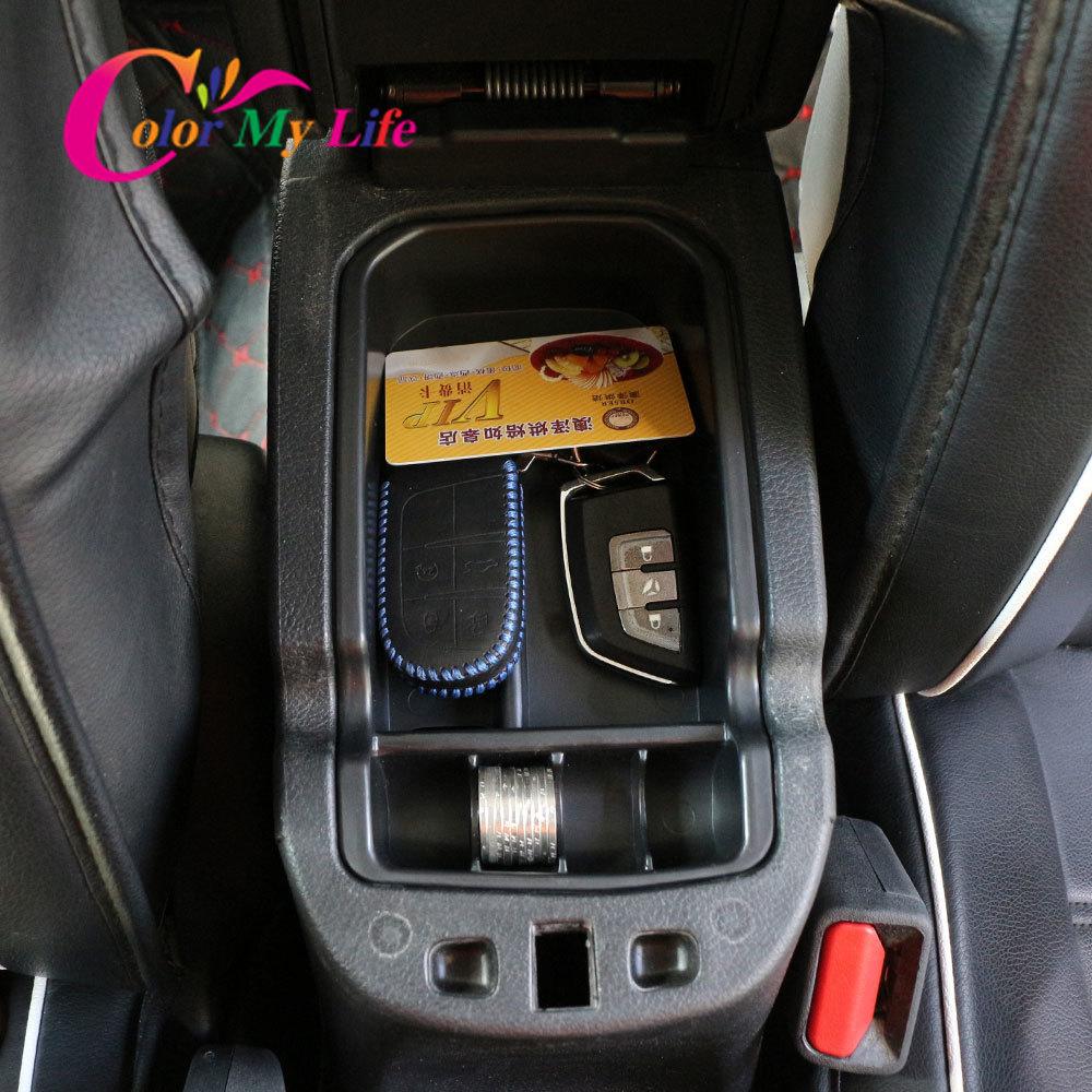 Color My Life ABS Car Armrest Tray Storage Glove Box Armrest Box Fit for Jeep New Compass 2017 2018 Auto