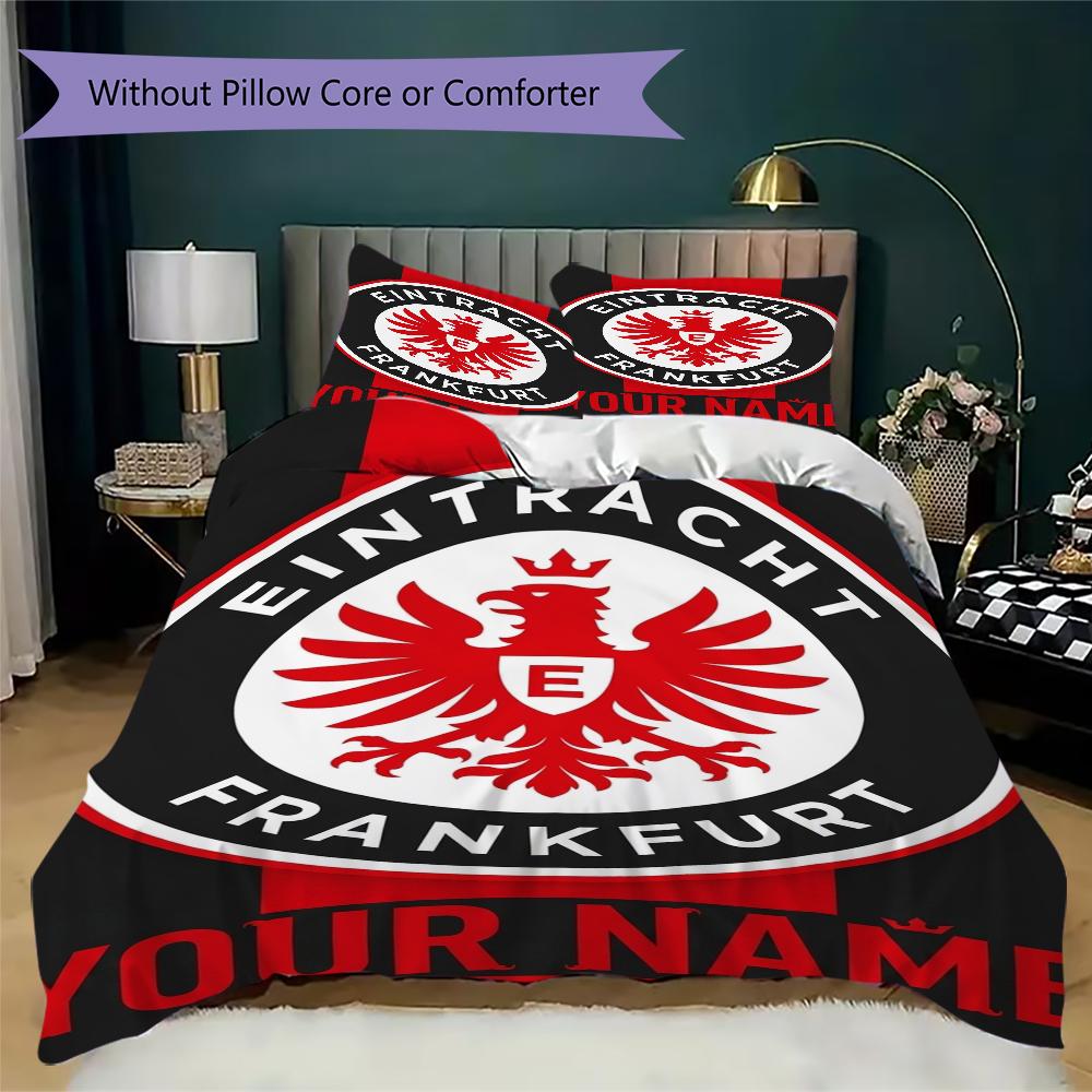 Custom Name Eintracht Frankfurt Bedding,Quilt Set Quilt Cover Pillowcase Home Birthday Gift(1 * duvet cover + 2 * pillowcase, without core)_xia