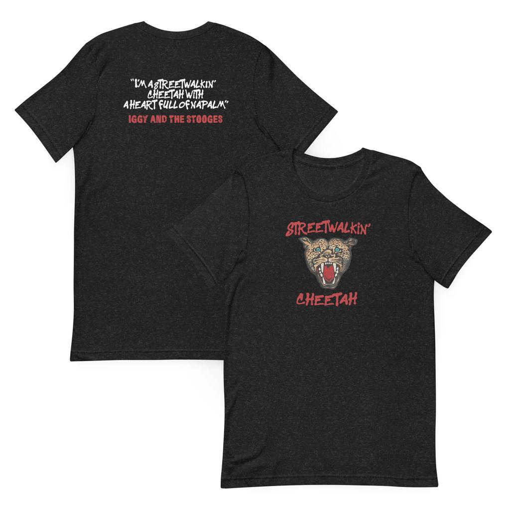 Men's Cotton T-shirt Iggy and the Stooges Streewalkin' Cheetah Soft Vintage Style Unisex t-shirt