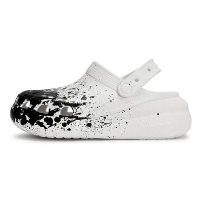 Crush Clog 811 Производство Бесследный Живой Специальная Обувная Коробка Потертый Жидкий Всплеск Перфорированная Обувь Унисекс Черный Белый