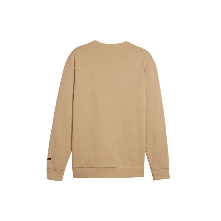 Puma Solid Color Logo Casual Loose Knit Crewneck Sweatshirt Men Sweatshirt Khaki 681288-83