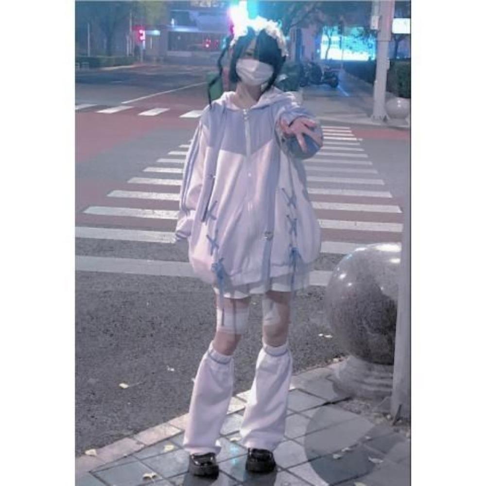 Y2K толстовки женские Harajuku Kawaii одежда большой размер толстовка симпатичная женская новая японская повседневная мода готическая куртка пальто
