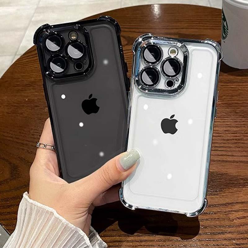 Роскошный чехол с гальваническим покрытием для iPhone 13 12 11 14 Pro Max X XR XS Max 14Plus, прозрачная защита линз, мягкий чехол из ТПУ
