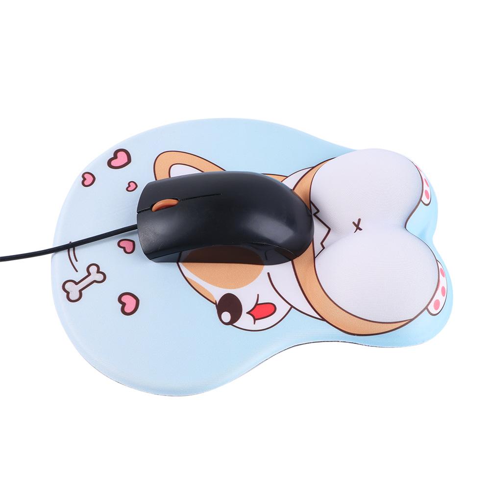 for PC Ergonomic 3D Gaming Dog Cute Mouse Mat Wrist Rest Corgi Mouse Pad Wrist Support