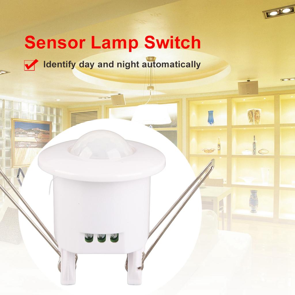 Mini Adjustable 360 Degrees  Ceiling PIR Infrared Body Motion Sensor Detector Lamp Light Switch