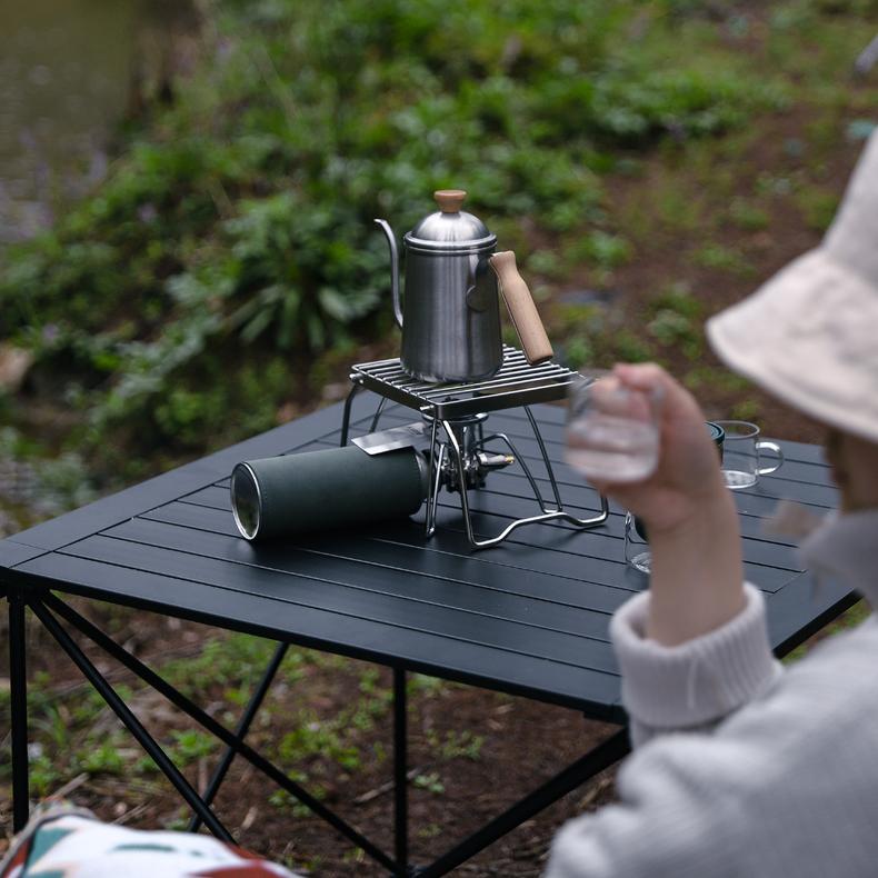 Folding Campfire Grill Portable Stainless Steel Camping Grill Grate Gas Stove Stand Outdoor Wood Stove Stand