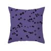 Set of 2 Purple Throw Pillow Covers Modern Abstract Black Bold Decorative Pillow Cases Home Decor Square 18x18 Inches Pillowcases