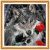 Полная круглая Алмазная вышивка Крестом Волк DIY 3D Алмазная картина Собака