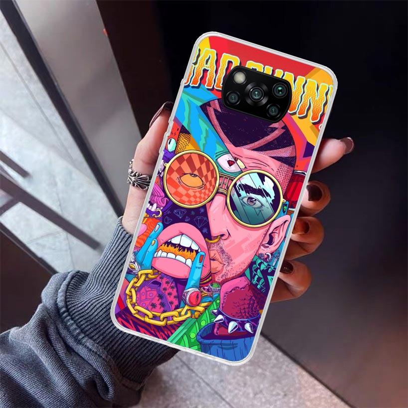 Bad Bunny Heart Phone Case For Xiaomi Poco X7 X6 X5 Pro F7 Ultra Redmi 15C 15 13 13C 12 12C 10 10A 10C 9 9A 9C 9T Shell Poco X7