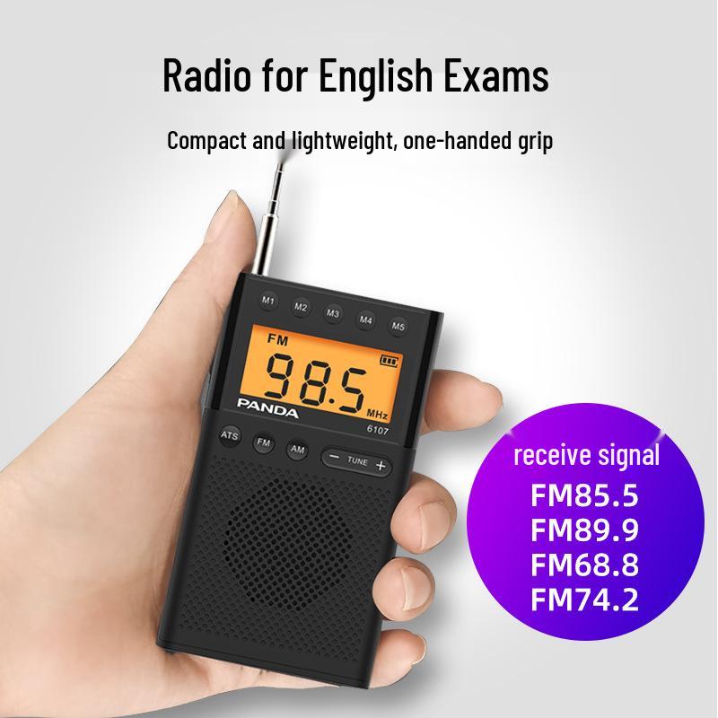 Panda6107 FM Radio Receiver for Gaokao & CET-4/6 Exam Preparation Students