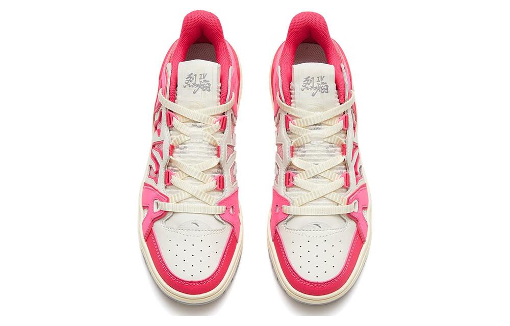 Women's Sneakers Anta Flame 4.0 Slip Resistant Abrasion Resistant Low top Skateboard Shoes Women's White Red