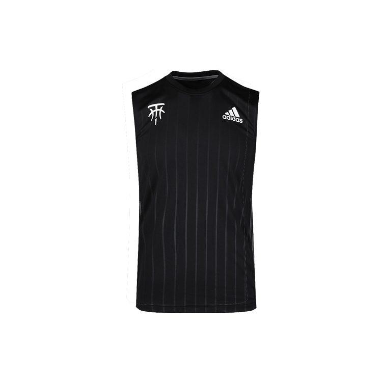 adidas Баскетбольные майки мужские черные умеренные прямого кроя FH7724