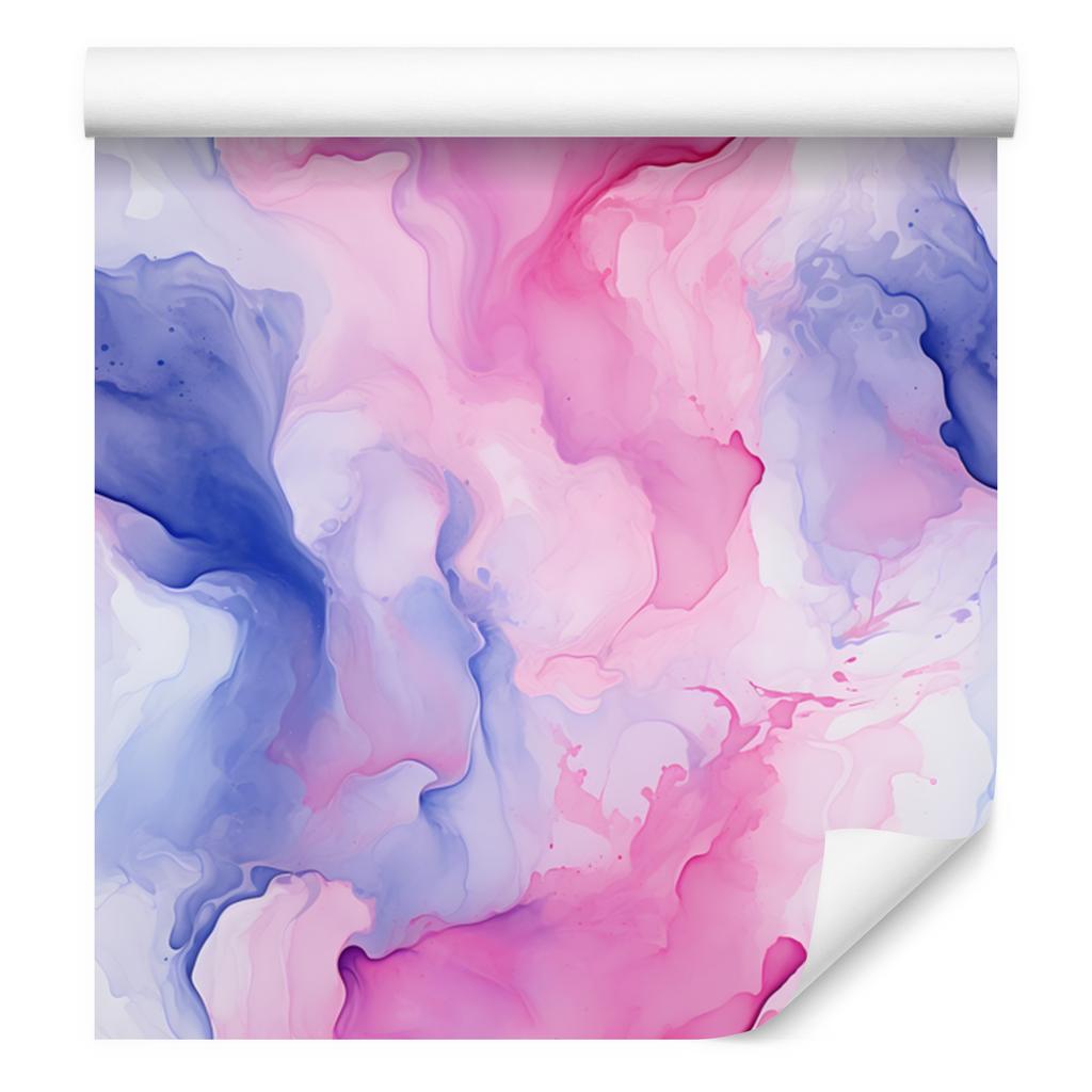 Wallpaper pink and purple ink powder pink, lavender bottom 50x1000