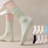Женские весенне-осенние однотонные влагоотводящие дышащие бесшовные носки-трубы