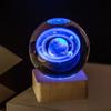 3D Crystal Ball Luminous Galaxy Solar System Rain Cloud Series Crystal Ball Nightlight Carved Bedroom Decoration Birthday Gift