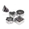15PCS Heart-Flower-Round-Triangle-Square OPP Bag – серебряный