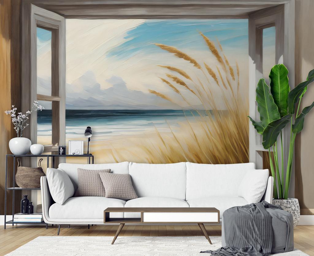 Wallpaper View from the window to the beach