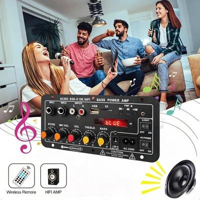 D30-II Аудиоусилитель мощности 12В 24В Высокой мощности Bluetooth Цифровой дисплей для Автомобиля Грузовика Модификации Звуковой Системы