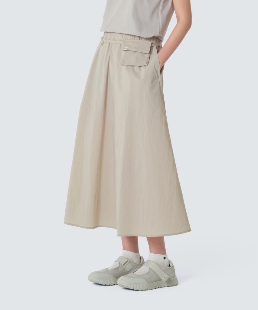 SNOWPEAK APPAREL Длинная юбка Root Flare (S26Mwrsk61) Светло-бежевый