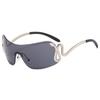Spirit snake one-piece sunglasses new European and American trendy personalized sunglasses fashion YK millennium sunglasses