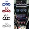 For Volkswagen VW Golf MK7 2014-2020 Aluminum Alloy Car Air Conditioning Knob Cover Control Switch Decoration Ring Trim Stickers