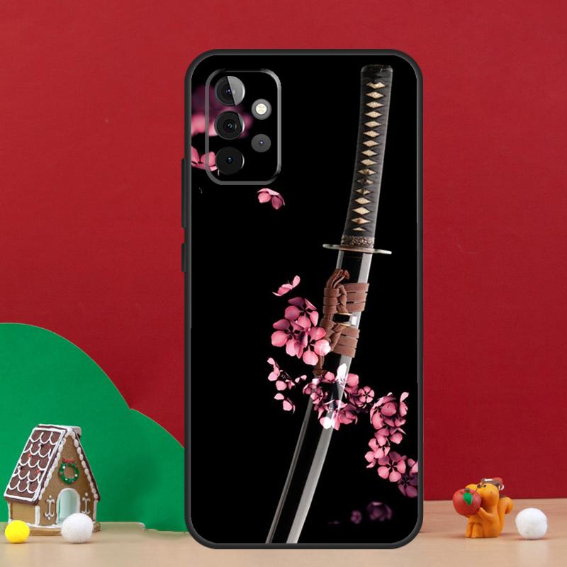 Чехол для Samsung Galaxy A54 A06 A16 A26 A36 A56 A53 A32 A52 A33 A13 A55 A35 A15 A14 A34 A17 с изображением японского самурая, ниндзя, ронина