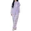 Yes Family Cotton Gauze Long Faux Layered Double Gauze Pajamas with Size Lavender Women's 100% Pajamas, Sleeves, Pants, Fall/Winter, M,