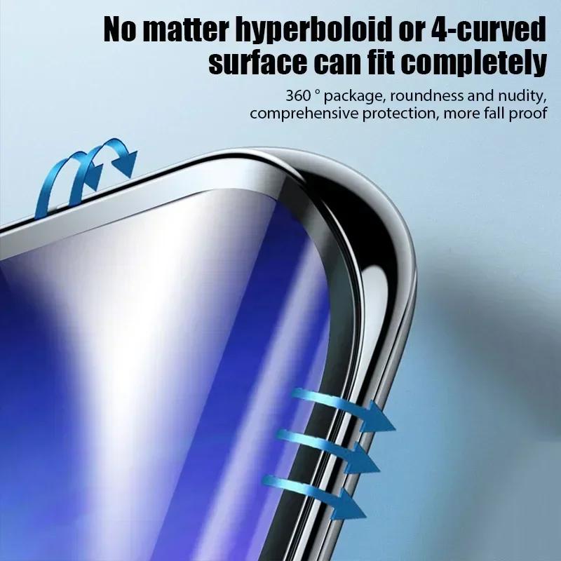 4 шт. изогнутое закаленное стекло для Samsung S23 Ultra S22 S21 S20 S10 S9 S8 Plus Защитная пленка для экрана для Samsung Note 20 Ultra 10 9
