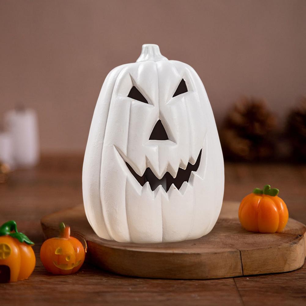 Halloween Pumpkin Lantern Festive Halloween Decoration Led Pumpkin Statue Handmade Lantern Set for Halloween Home Decor