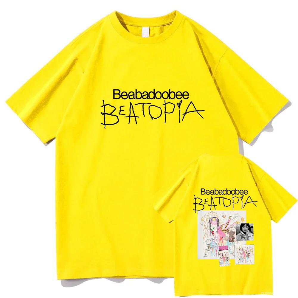2025 Beabadoobee Beatopia Музыкальный Тур 2025 Футболка Унисекс Одежда Харадзюку Унисекс Высококачественные Хлопковые Топы Футболки с Принтом Для Фанатов Gi