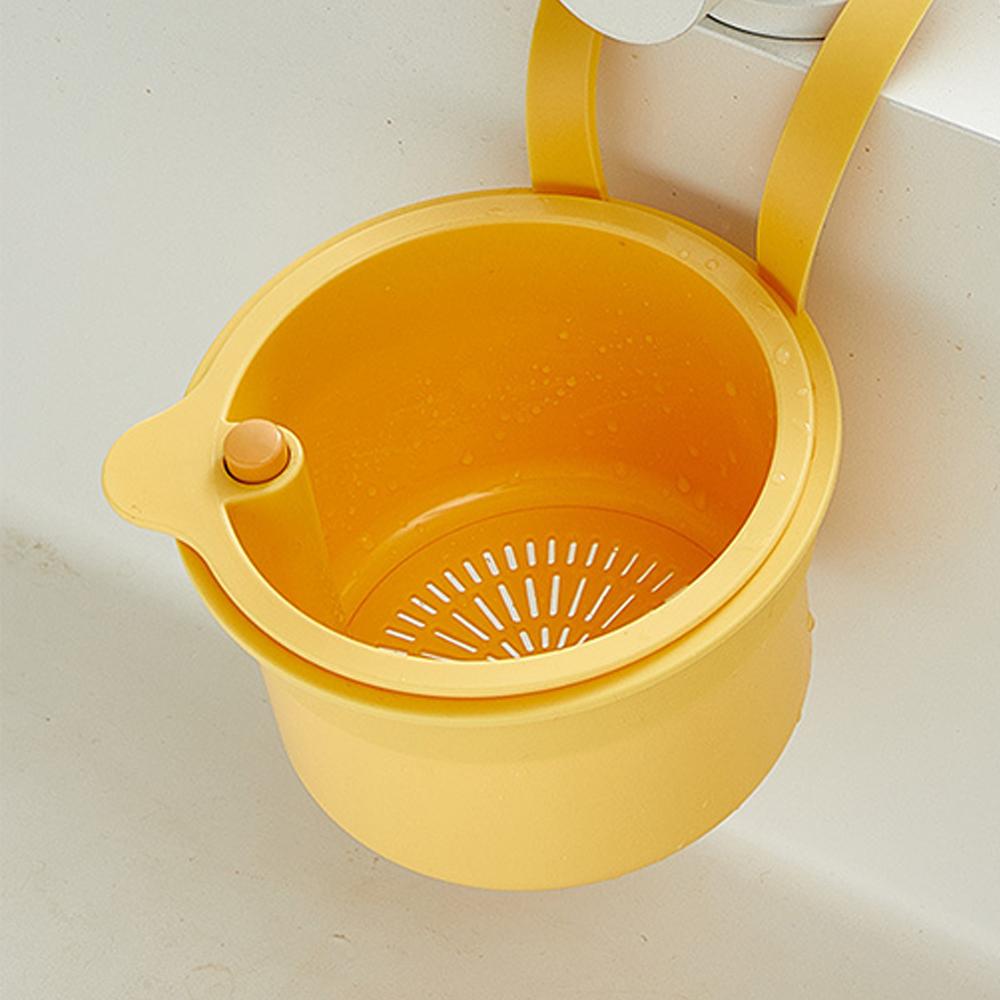 1 шт. Креативная подвесная корзина-сито для раковины, открывающаяся нижняя крышка, быстрое сливание, фильтр для кухонных отходов, многофункциональная, съемная