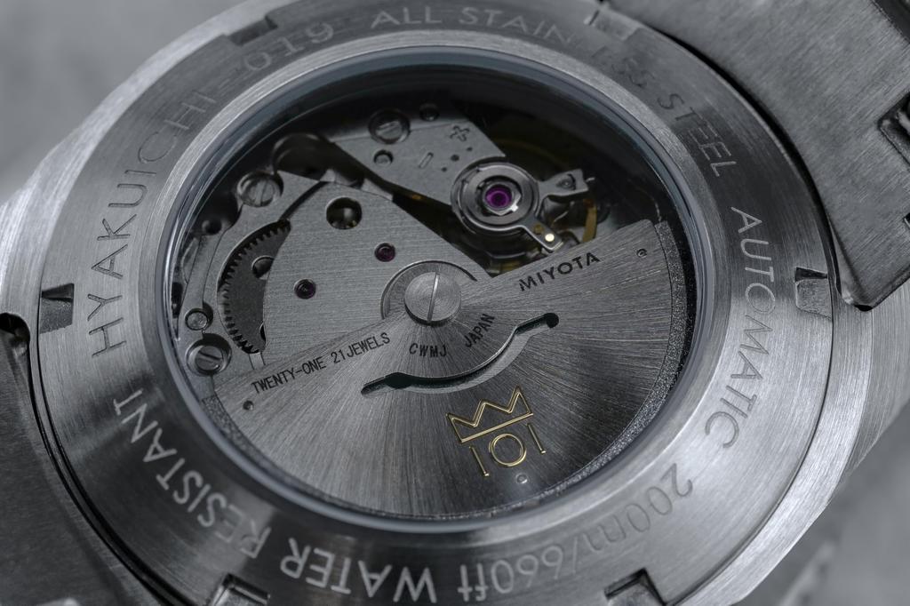 Hyakuichi 20 ATM Водонепроницаемые Дайверские Дизайн без глубоководного погружения с оранжевыми индексами [HYAKUICHI 101] МОДЕЛЬ.19 Часы, Механические, Дата,