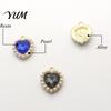 Decorative Charms for Bags 2Pcs Heart Rhinestone Charms, Alloy Faux Pearl 21x18mm DIY Crafts Dangle Pendants Jewelry Making Earrings Bracelets