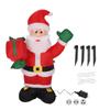Рождественское надувное украшение 4 фута из полиэфирного волокна Дед Мороз держит подарок на Рождество